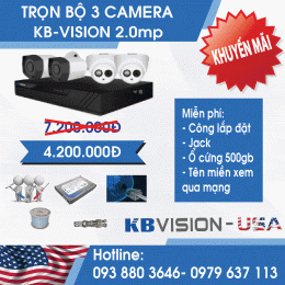 Trọn bộ 3 camera cho gia đình, tạp hóa