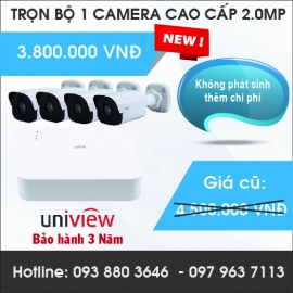 Trọn bộ 1 camera UNV cao cấp 2.0mp cho nhà trọ