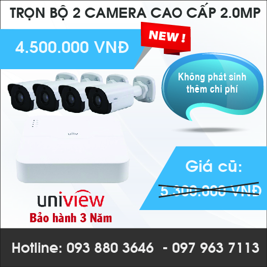 tron bo camera uniview, trọn bộ camera uniview